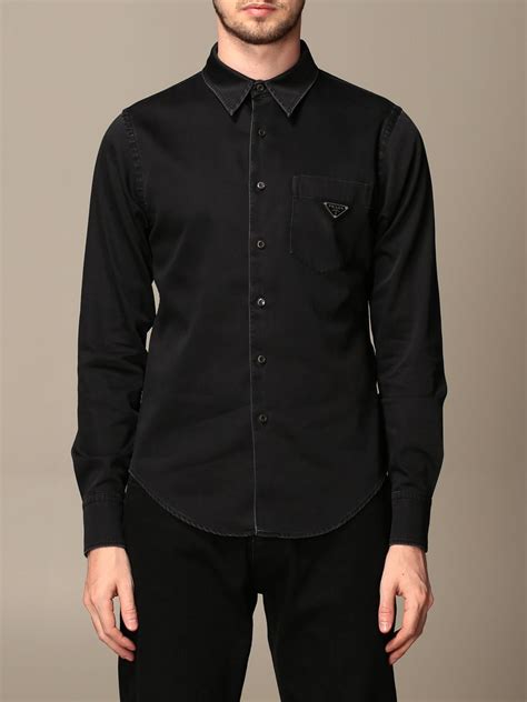 prada men's black shirt.